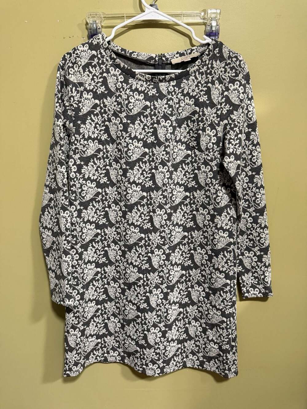 LOFT Women's Long Sleeve Floral Vintage Style Dress Petites Size SP